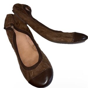 RARE! Brian James Women’s EU39 US8.5/8 Suede Ballet Flats Shoes Parent Leather